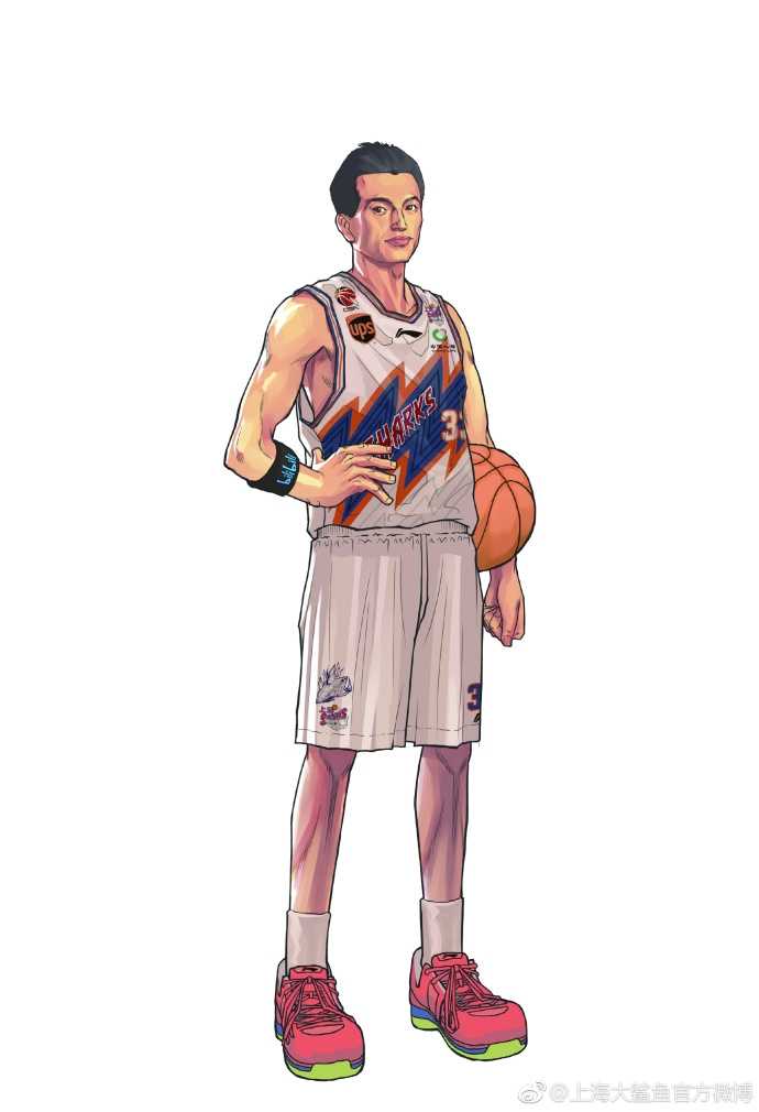 全家福也能如此“出圈”，上海男篮全体将士集结于二次元的旗帜下，仿佛一个即将开启冒险之旅的热血社团，友谊、汗水与梦想在此刻交织。