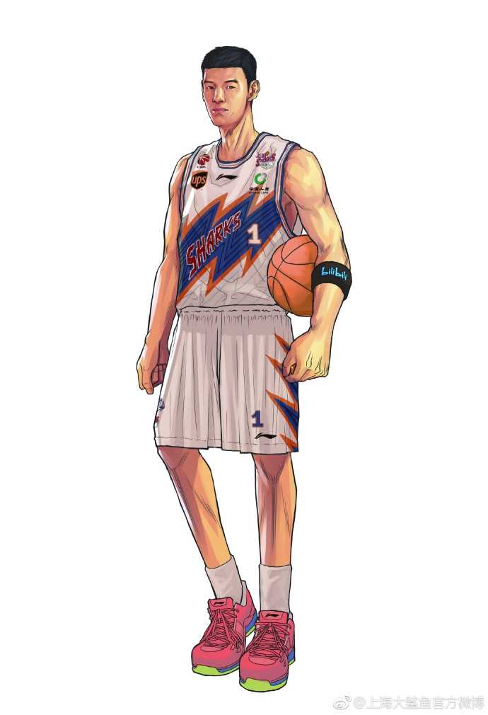 漫画笔下的大鲨鱼众将仿佛从热血动漫中走出，眼神中燃烧着对胜利的渴望，准备在新赛季的“番剧”中上演主角级表现。