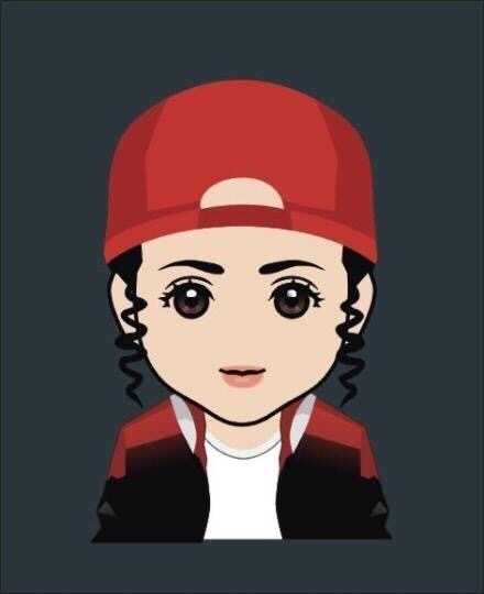 赤木晴子Q版头像，她双手合十放在脸颊旁，大大的眼睛里闪烁着温柔与纯真，脸上带着治愈人心的甜美微笑，像邻家姐姐一样亲切可爱。