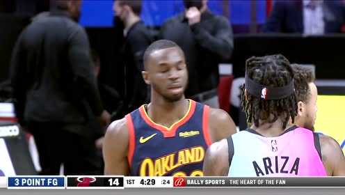 北京时间3月26日NBA常规赛 热火主场对阵勇士 勇士86-112惨败热火